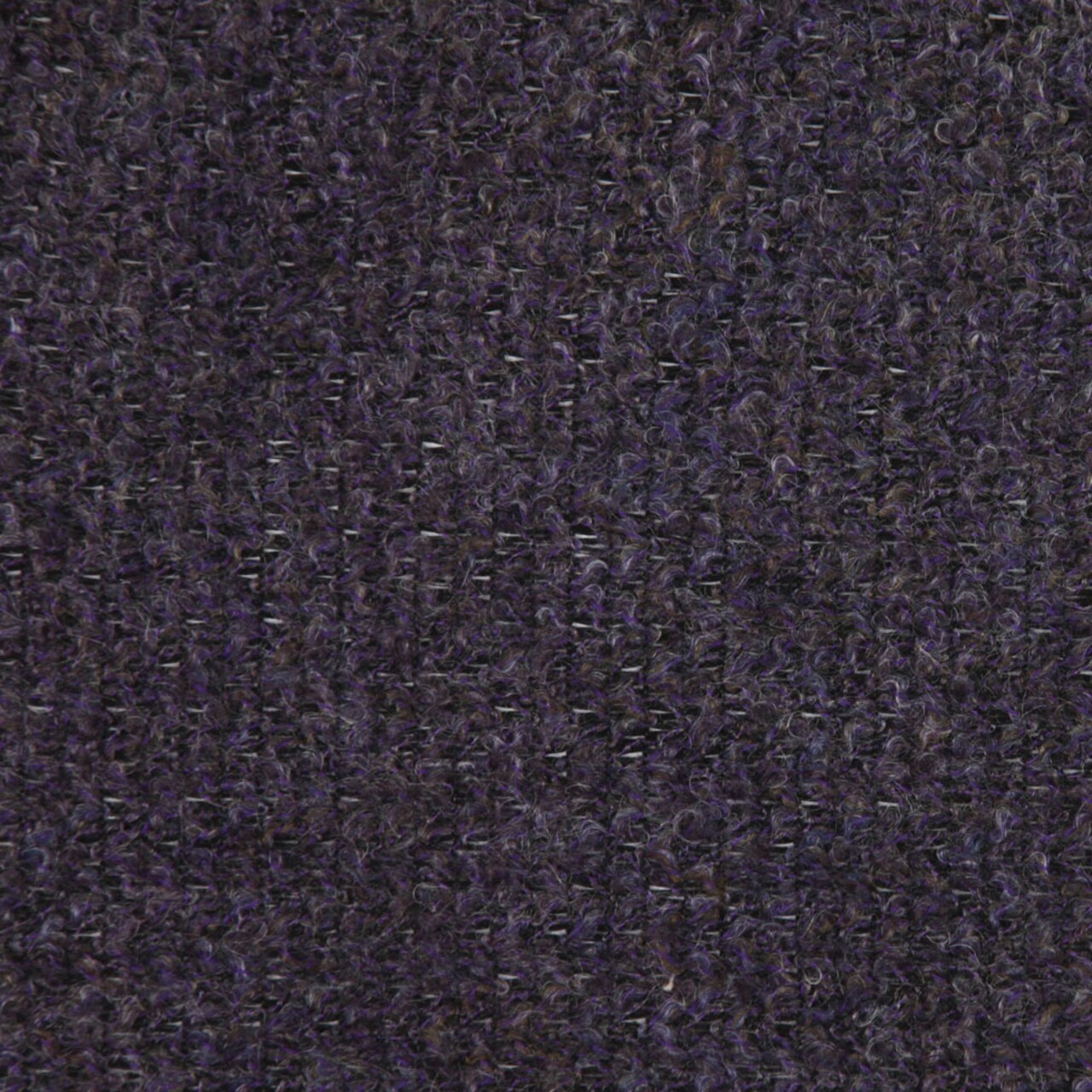 1 Yard Boucled Wool Knit Fabric Nightshade Black Onyx and Deep Well Speckled Gray Purple 58 inch Width